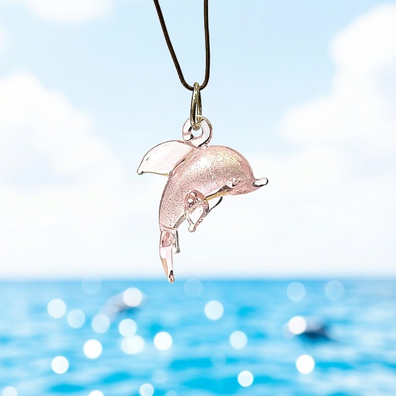 Marine Aquarium Europe - 2PCS Mini Cute Glass Dolphin Charms