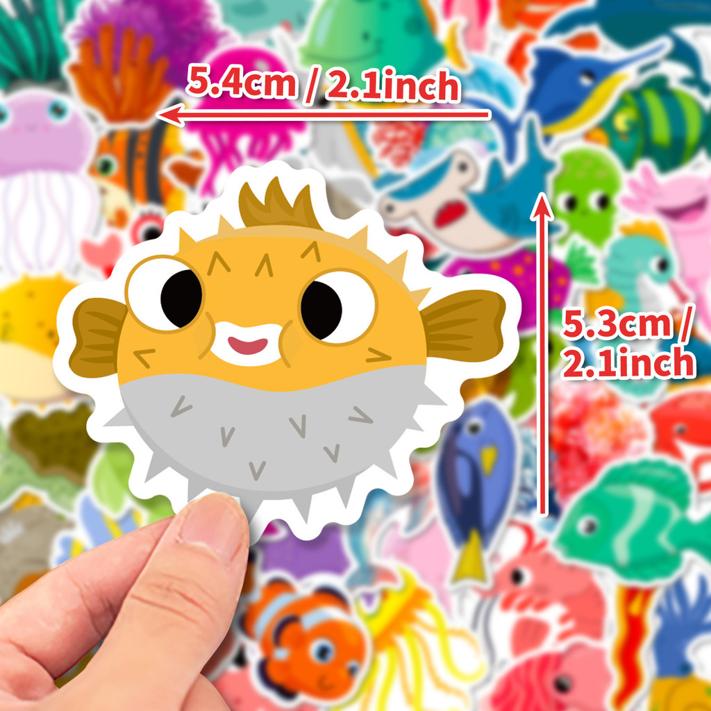 50Pcs Marine Life Stickers - C - đánh giá và giá Marine Aquarium Design