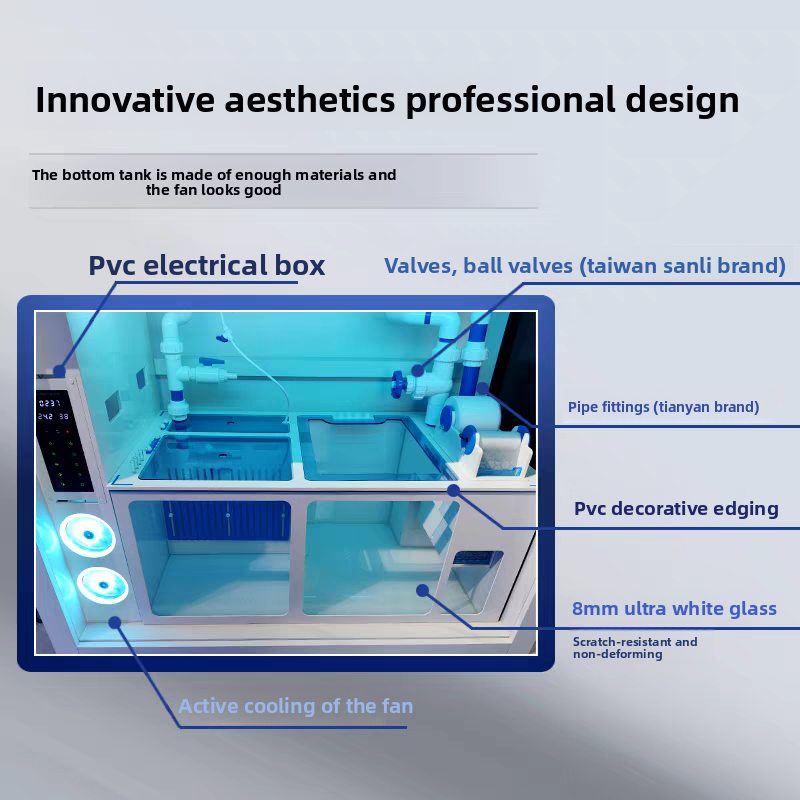 Luxury Ultra White Glass Saltw - đánh giá và giá Marine Aquarium All In One